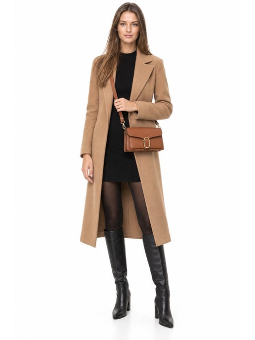 Anna Luchini Brown Rundleer Tas - Image 6