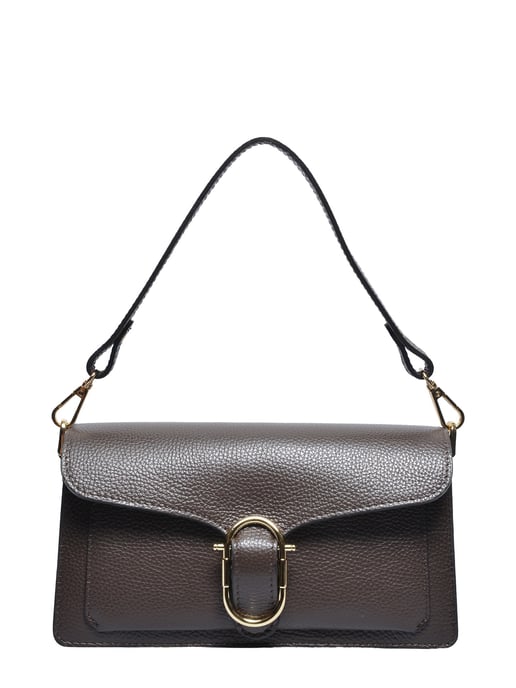 Anna Luchini Bordeauxrood Rundleer Tas - Image 1