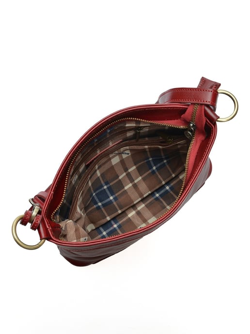 Luisa Vannini Rood Rundleer Tas - Image 4