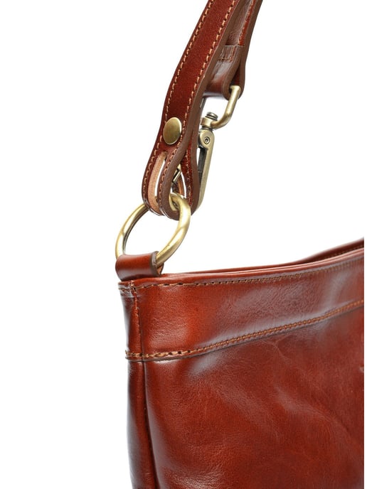 Luisa Vannini Bordeauxrood Rundleer Tas - Image 3