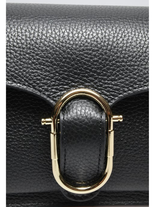 Anna Luchini Zwart Rundleer Tas - Image 3