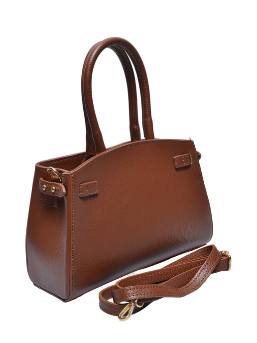 Anna Luchini Bordeauxrood Rundleer Tas - Image 2