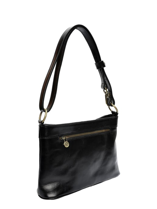 Luisa Vannini Zwart Rundleer Tas - Image 2