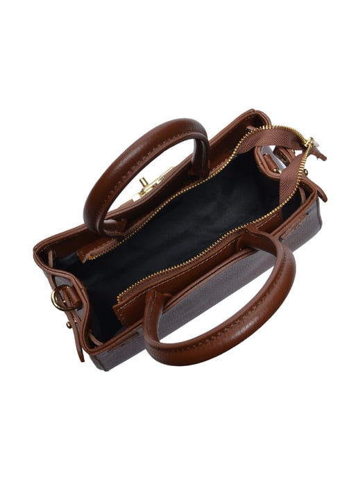 Anna Luchini Bordeauxrood Rundleer Tas - Image 4