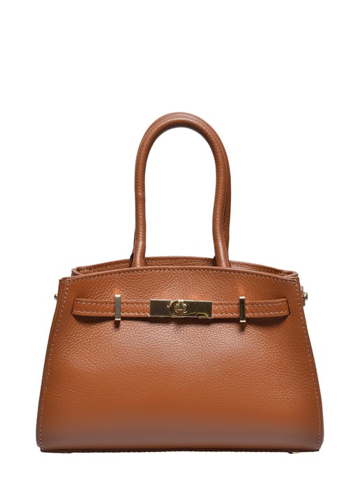 Anna Luchini Brown Rundleer Tas - Image 1
