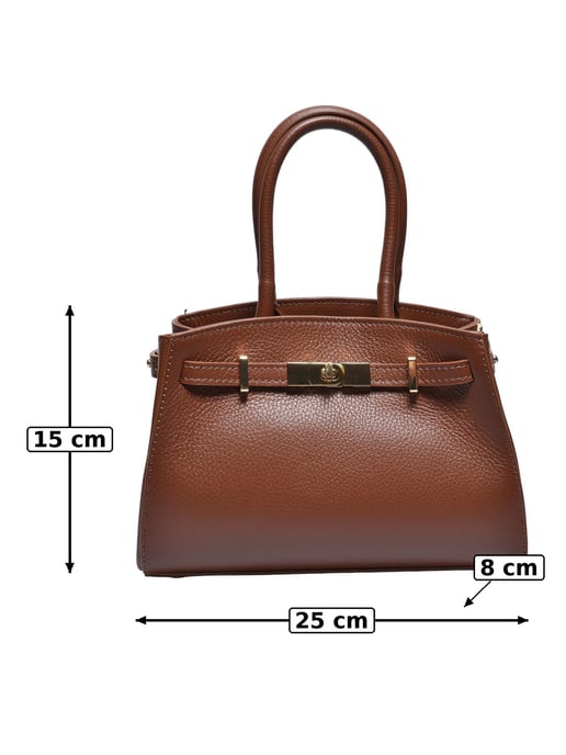 Anna Luchini Bordeauxrood Rundleer Tas - Image 5