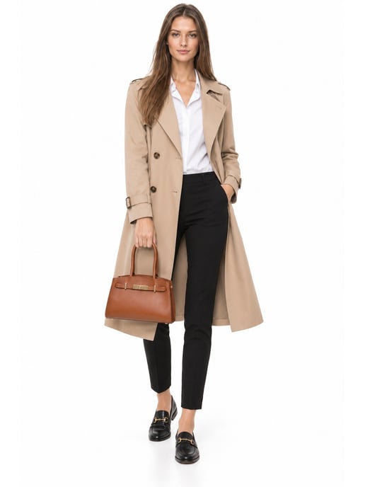 Anna Luchini Brown Rundleer Tas - Image 6