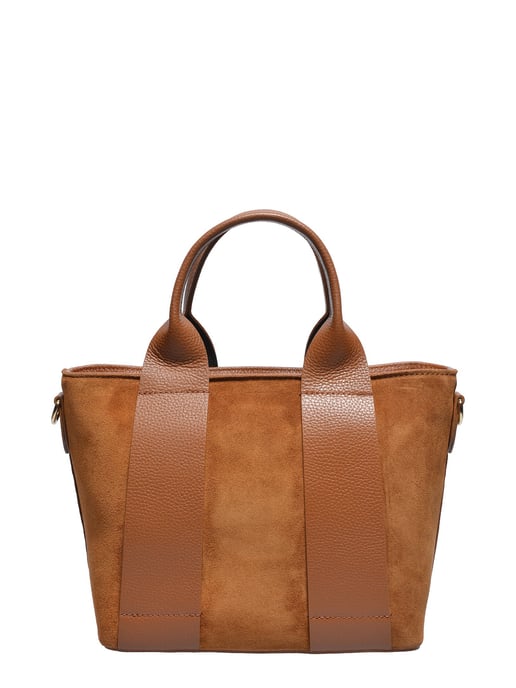 Luisa Vannini Brown Rundleer Tas - Image 1