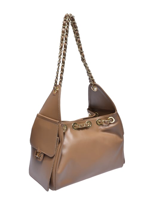 Anna Luchini Beige Rundleer Tas - Image 2