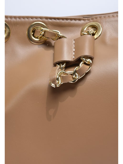 Anna Luchini Beige Rundleer Tas - Image 3