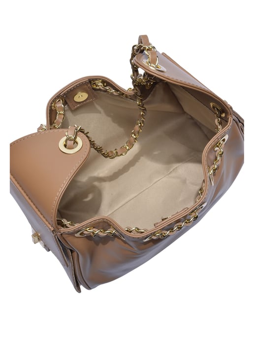 Anna Luchini Beige Rundleer Tas - Image 4