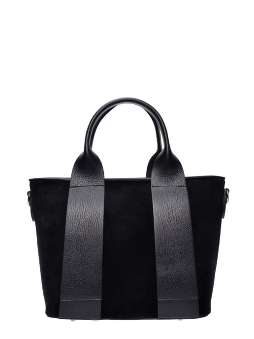 Luisa Vannini Zwart Rundleer Tas - Image 1