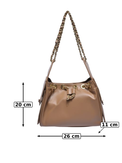 Anna Luchini Beige Rundleer Tas - Image 5