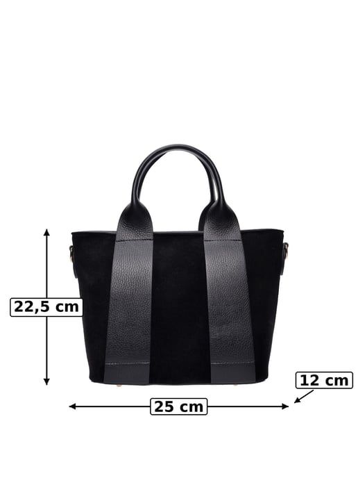Luisa Vannini Zwart Rundleer Tas - Image 6