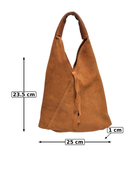 Anna Luchini Brown Rundleer Tas - Image 5