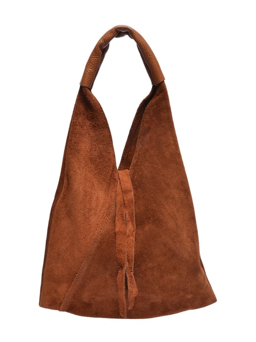 Anna Luchini Bordeauxrood Rundleer Tas - Image 1