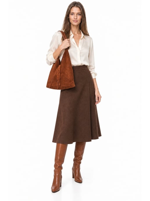 Anna Luchini Bordeauxrood Rundleer Tas - Image 6
