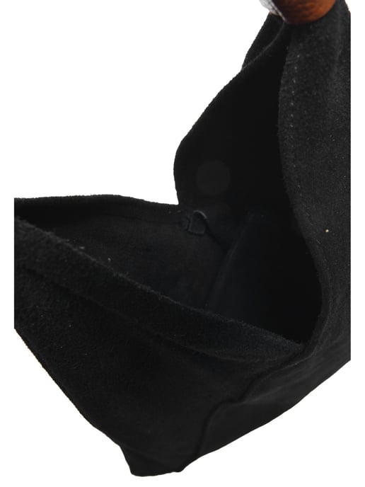 Anna Luchini Zwart Rundleer Tas - Image 4