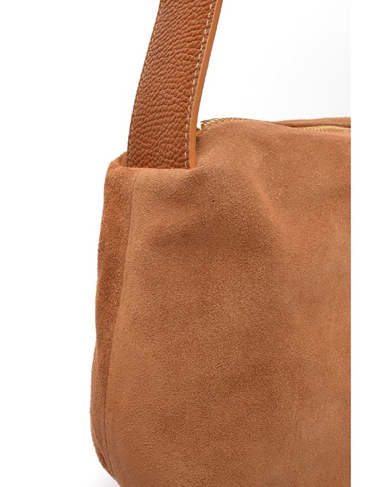 Anna Luchini Brown Rundleer Tas - Image 3