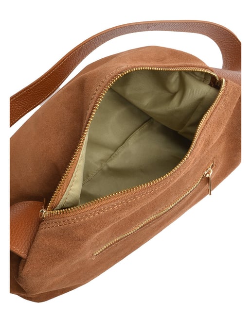 Anna Luchini Brown Rundleer Tas - Image 4