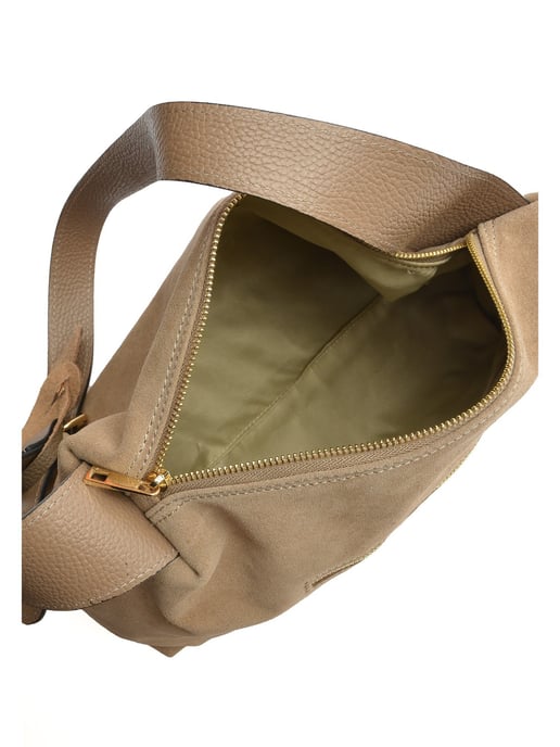 Anna Luchini Beige Rundleer Tas - Image 4
