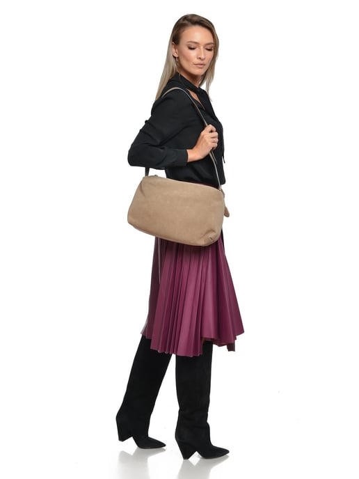 Anna Luchini Beige Rundleer Tas - Image 5