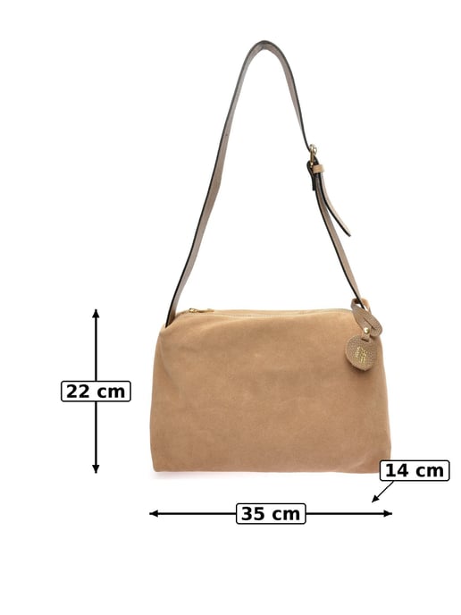 Anna Luchini Beige Rundleer Tas - Image 6