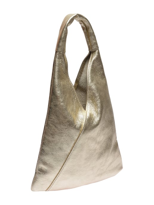 Anna Luchini Goud Rundleer Tas - Image 2