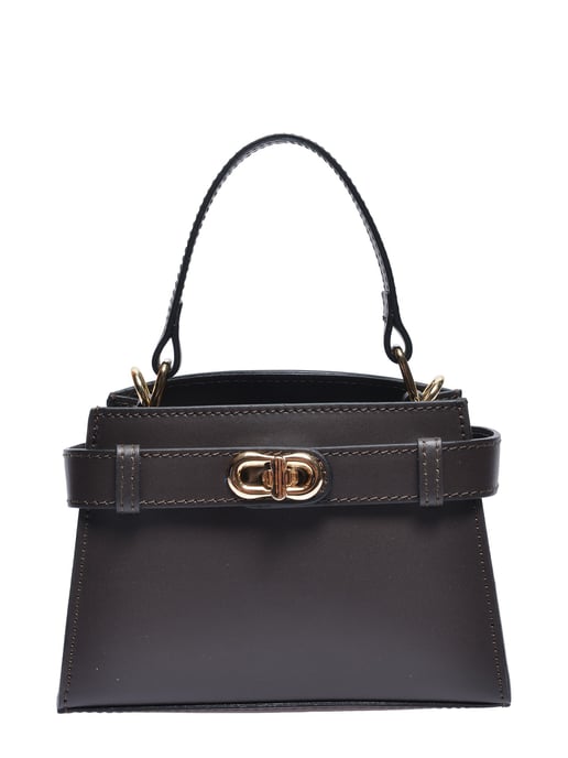 Anna Luchini Bordeauxrood Rundleer Tas - Image 1
