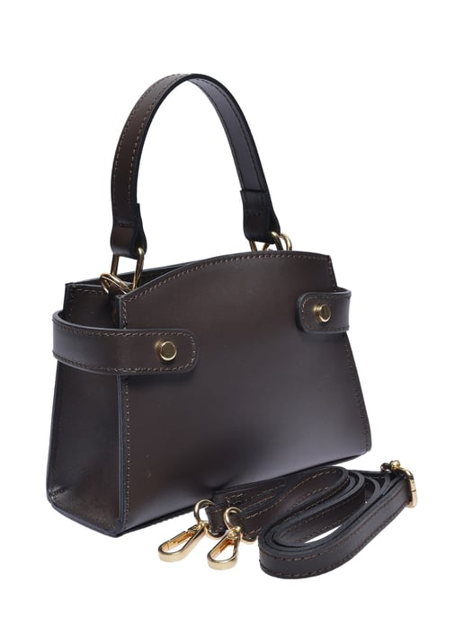 Anna Luchini Bordeauxrood Rundleer Tas - Image 2