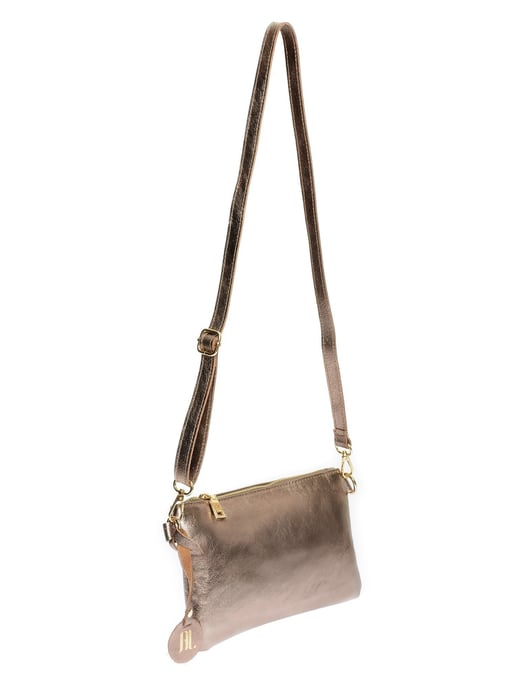 Anna Luchini Brons Rundleer Tas - Image 2