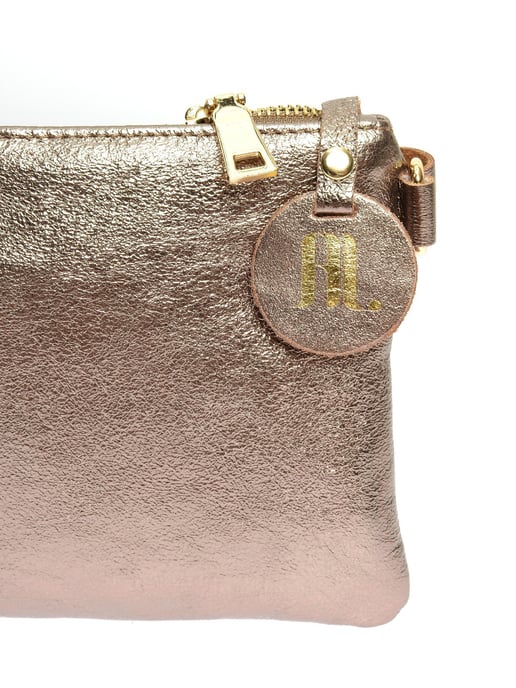 Anna Luchini Brons Rundleer Tas - Image 3