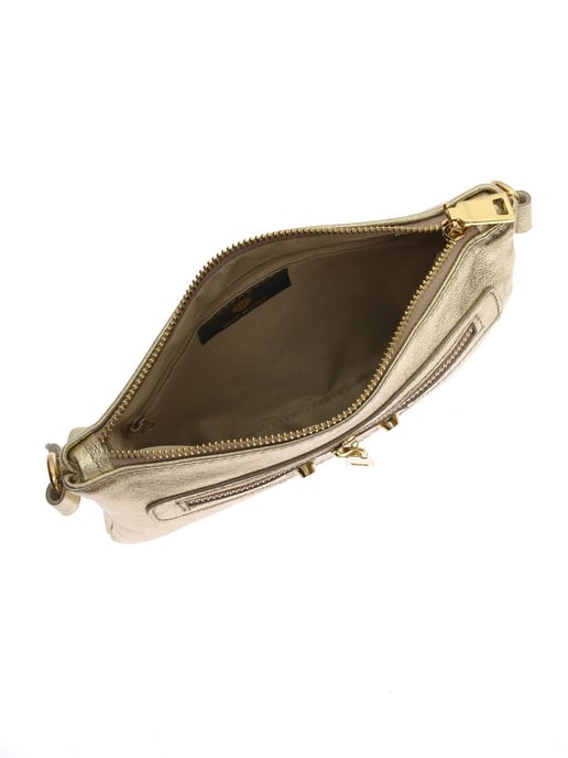Anna Luchini Goud Rundleer Tas - Image 4