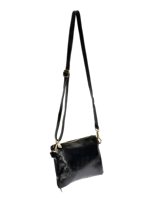 Anna Luchini Zwart Rundleer Tas - Image 2