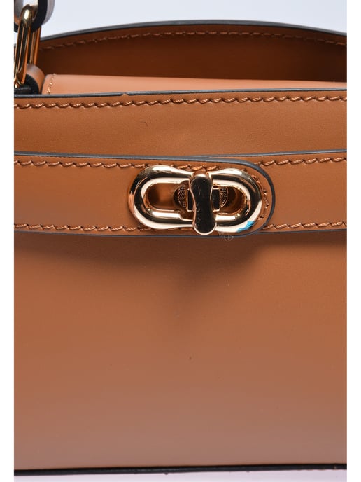 Anna Luchini Brown Rundleer Tas - Image 3
