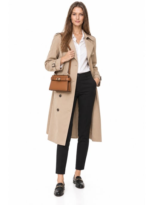 Anna Luchini Brown Rundleer Tas - Image 6