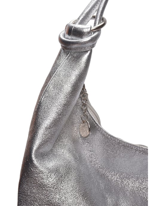 Anna Luchini Zilver Rundleer Tas - Image 3