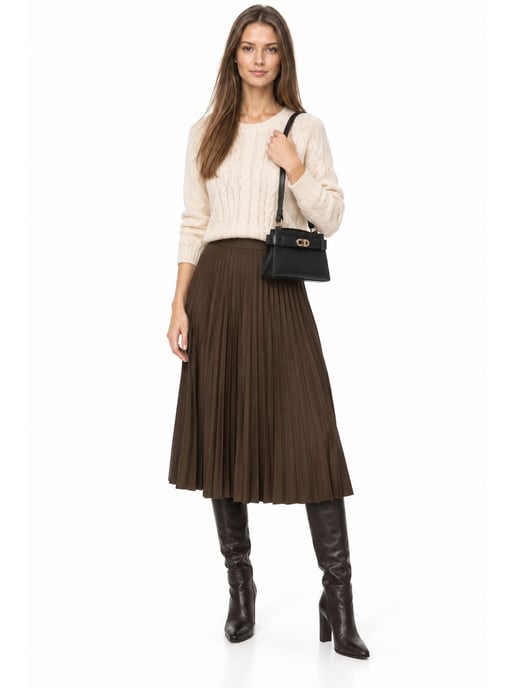 Anna Luchini Zwart Rundleer Tas - Image 6