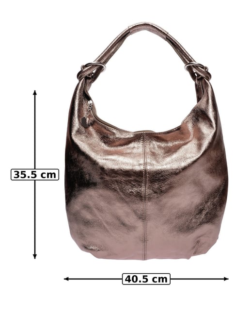 Anna Luchini Brons Rundleer Tas - Image 4