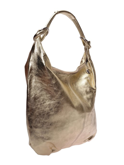 Anna Luchini Goud Rundleer Tas - Image 2