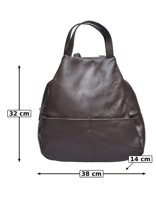Anna Luchini Bordeauxrood Rundleer Tas - Image 5