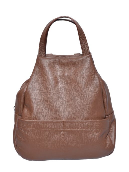 Anna Luchini Bordeauxrood Rundleer Tas - Image 1