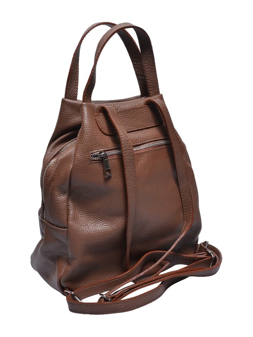 Anna Luchini Bordeauxrood Rundleer Tas - Image 2