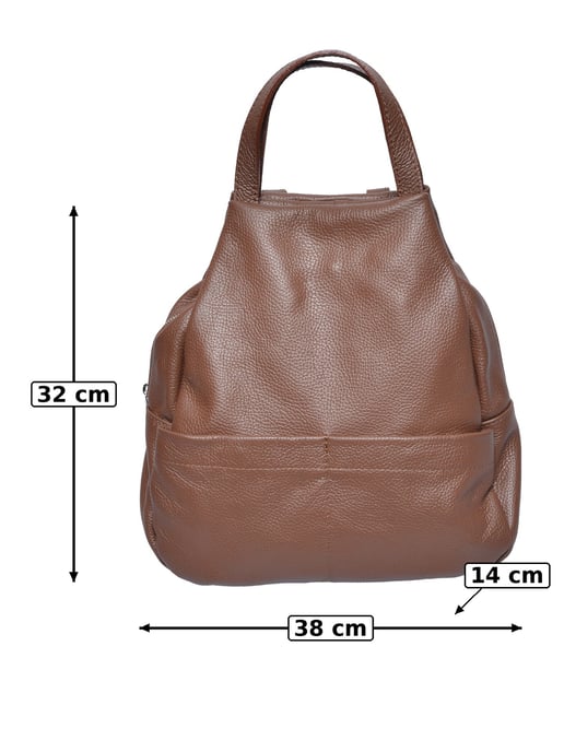 Anna Luchini Bordeauxrood Rundleer Tas - Image 5