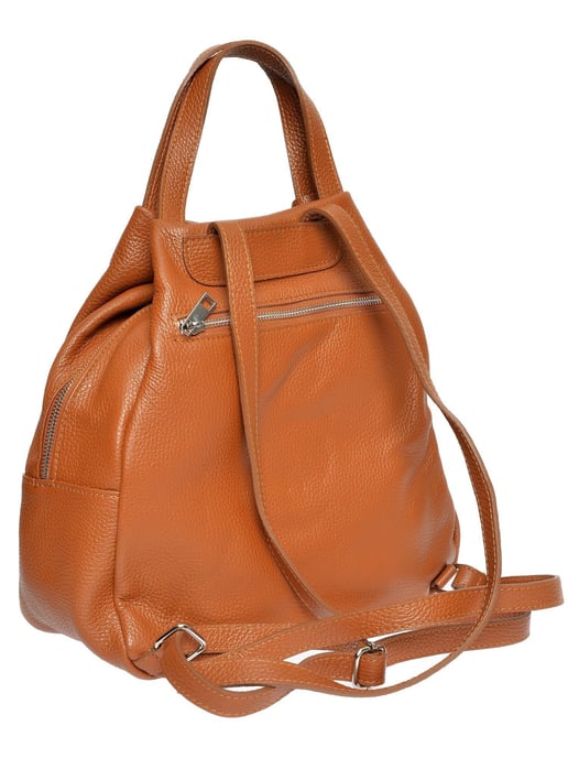 Anna Luchini Brown Rundleer Tas - Image 2