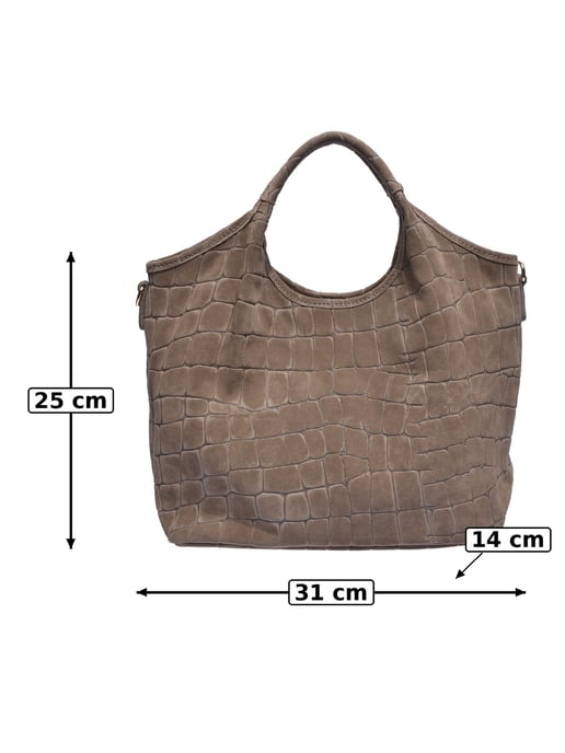 Anna Luchini Beige Rundleer Tas - Image 5