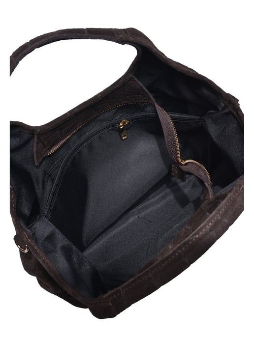 Anna Luchini Bordeauxrood Rundleer Tas - Image 4