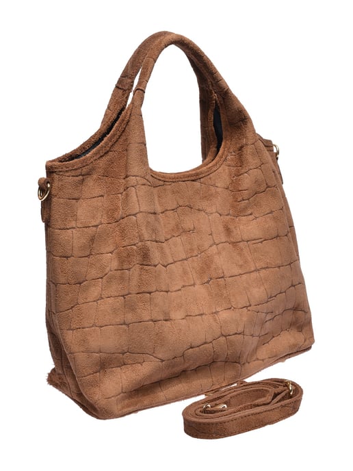 Anna Luchini Brown Rundleer Tas - Image 2