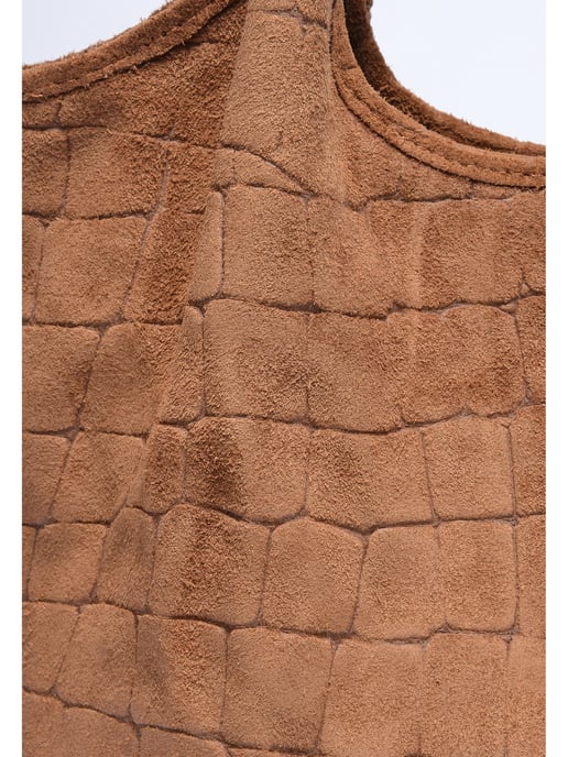 Anna Luchini Brown Rundleer Tas - Image 3