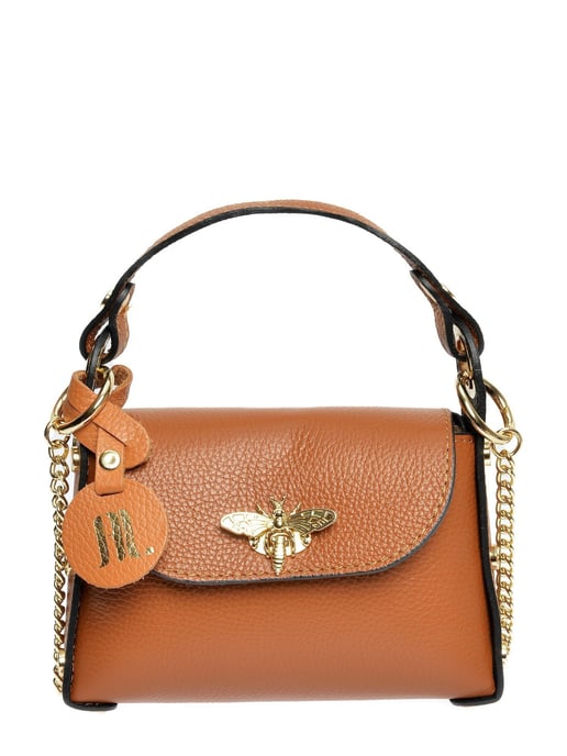 Anna Luchini Brown Rundleer Tas - Image 1